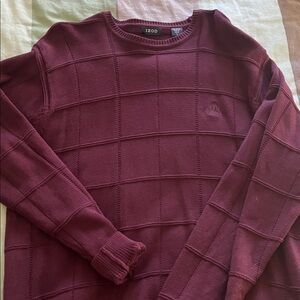 Izod Men's Maroon Crewneck Sweater